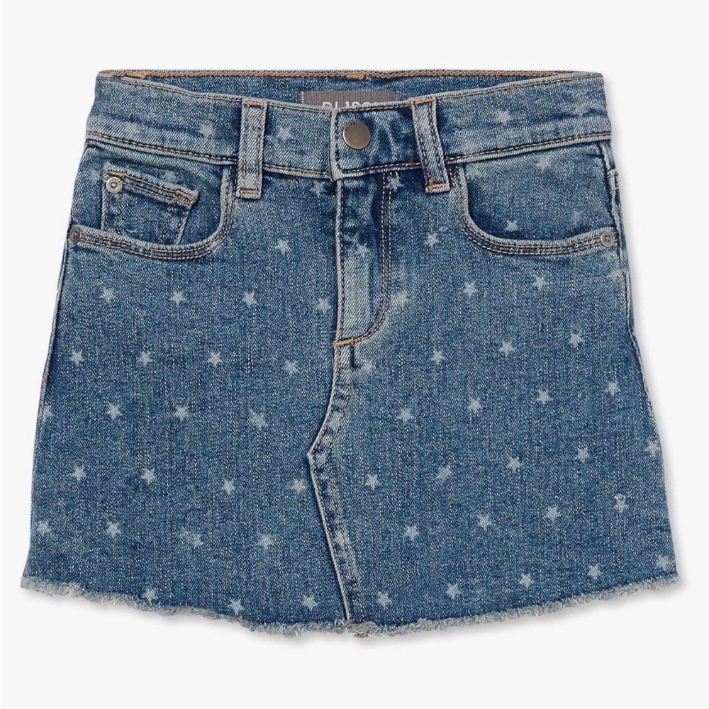 DL1961 Girl's Jenny Mini Skirt Star Print Size 6 Denim Blue